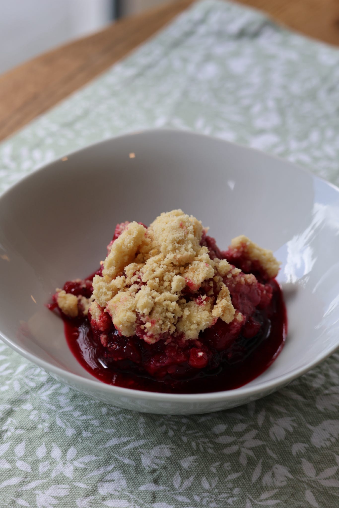 Red Fruit and Apple  Crumble