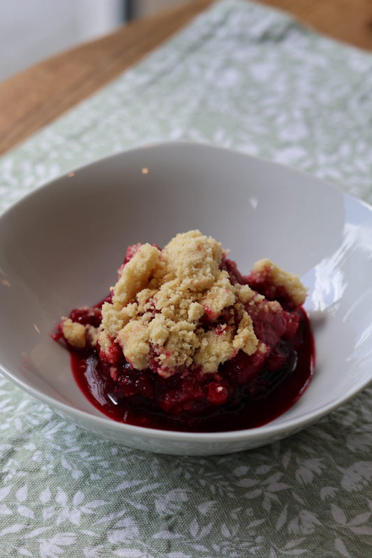 Red Fruit and Apple  Crumble
