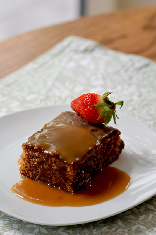 Traditional Sticky Toffee Pudding with a Rich Toffee Sauce
